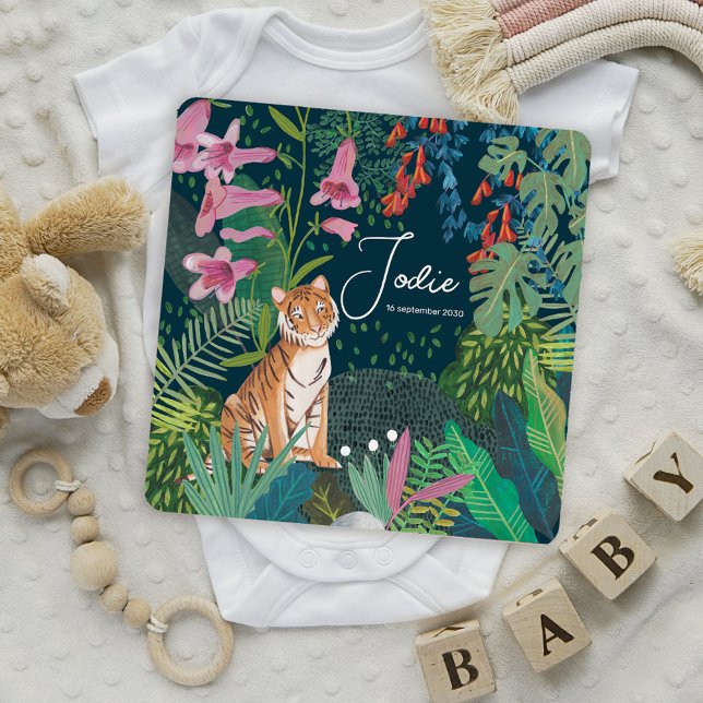 Cute Tiger Jungle Birth Announcement    (Creator Uploaded)