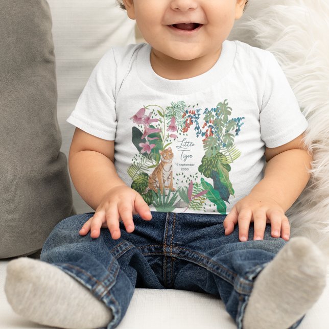 Cute Tiger Jungle Little Tiger Baby Shower    T-Shirt (Little Tiger Baby T-shirt)
