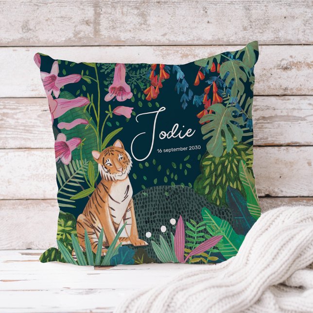 Cute Tiger Jungle New Baby Shower    Cushion (Creator Uploaded)