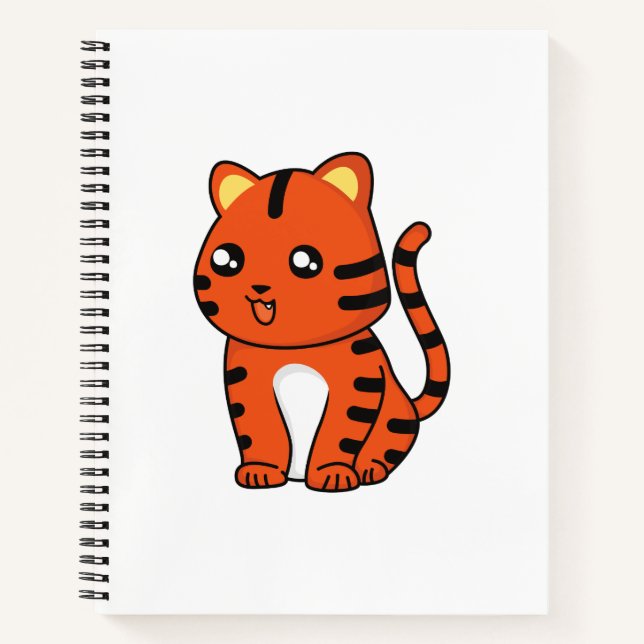 Cute Tiger Notebook (Front)