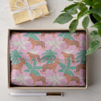 Cute Tiger Pattern Vibrant Pink and Orange Jungle