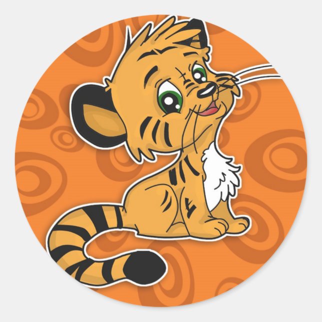 Cute Tiger Sticker (Front)