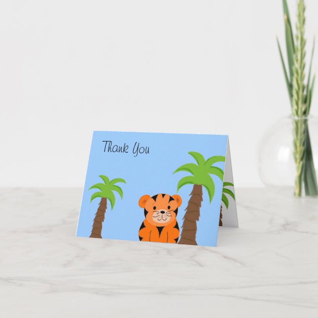 Cute Tiger Thank You Card (Front)