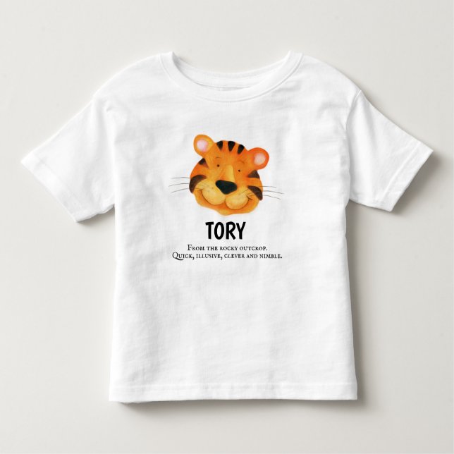 Cute Tiger Tory name meaning t-shirt (Front)