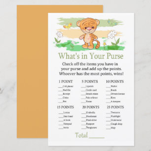 Cute Tiger What's in your purse game
