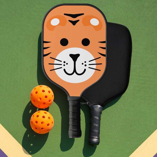Cute Tiger Wild One Jungle Safari Kids Cartoon Pickleball Paddle (Creator Uploaded)