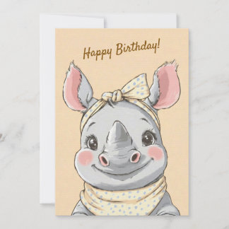 Cute Tiger with Bandana Kids Birthday Invitation