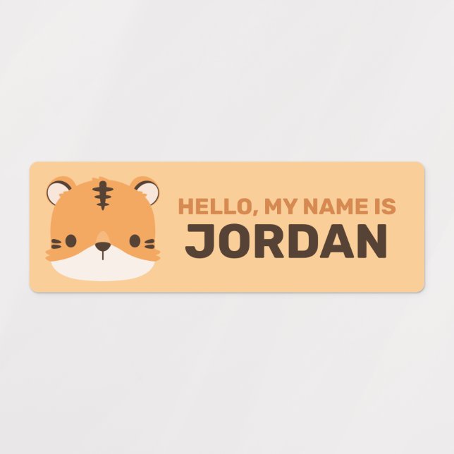 Cute Tiger with Personalised Name (Design 1)