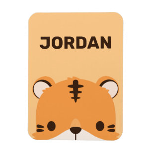 Cute Tiger with Personalised Name Magnet