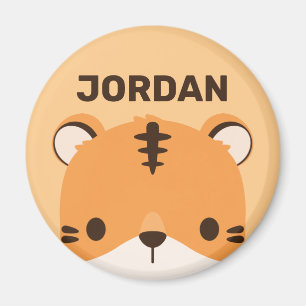 Cute Tiger with Personalised Name Magnet