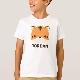 Cute Tiger with Personalised Name T-Shirt
