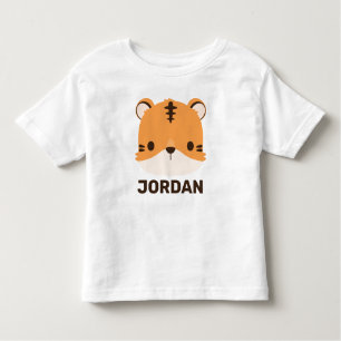 Cute Tiger with Personalised Name Toddler T-Shirt