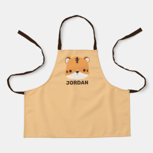 Cute Tiger with Personalized Name Apron