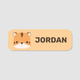 Cute Tiger with Personalized Name Tag