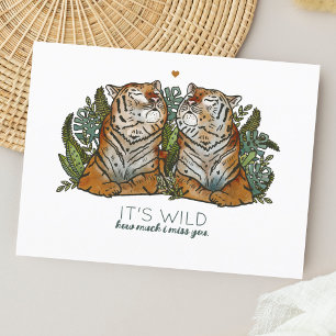 Cute Tigers Missing You Postcard