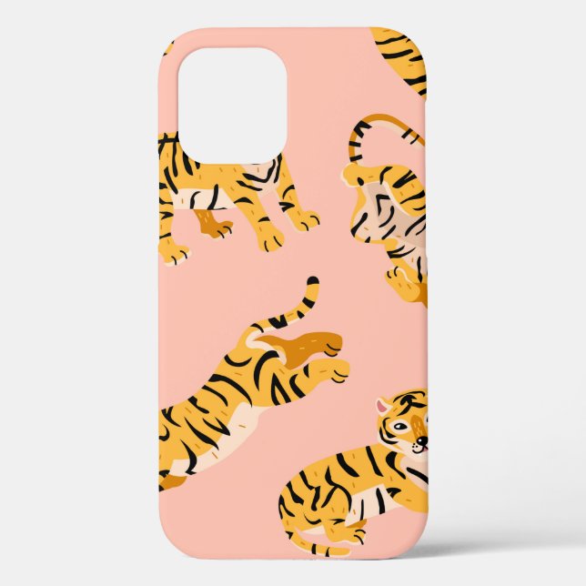Cute tigers seamless pattern Case-Mate iPhone case (Back)