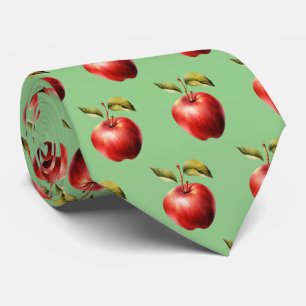 Cute tiled apple pattern fruit tie