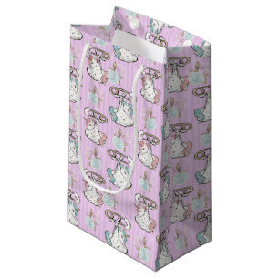 cute tiled baby unicorn small gift bag