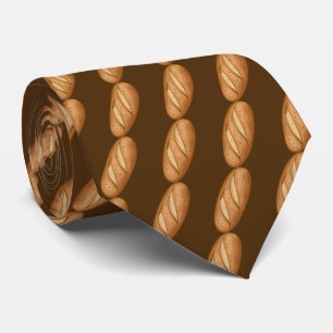 cute tiled baked bread bakery pattern tie