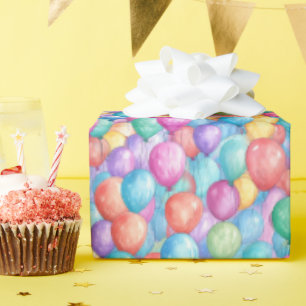 Cute tiled balloon pattern party wrapping paper