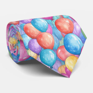 Cute tiled balloon pattern tie