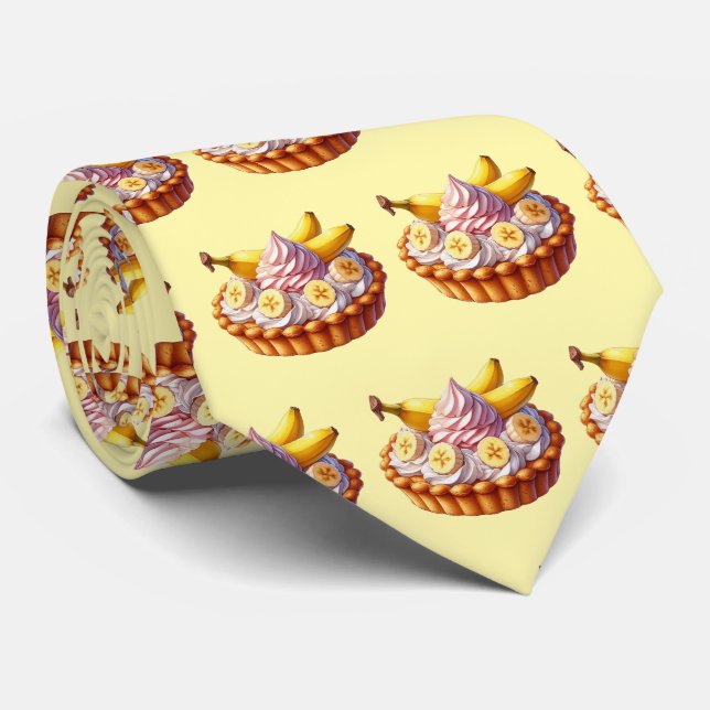 Cute tiled banana pie tie (Rolled)