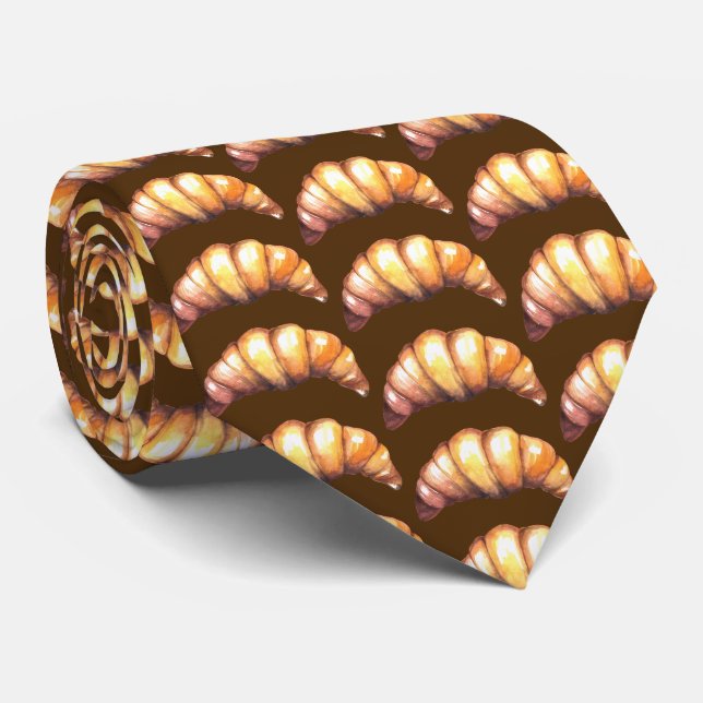 cute tiled bread pattern bakery tie (Rolled)