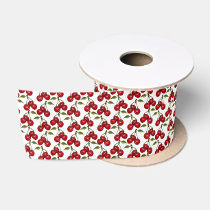 Cute tiled cherry baby shower  satin ribbon