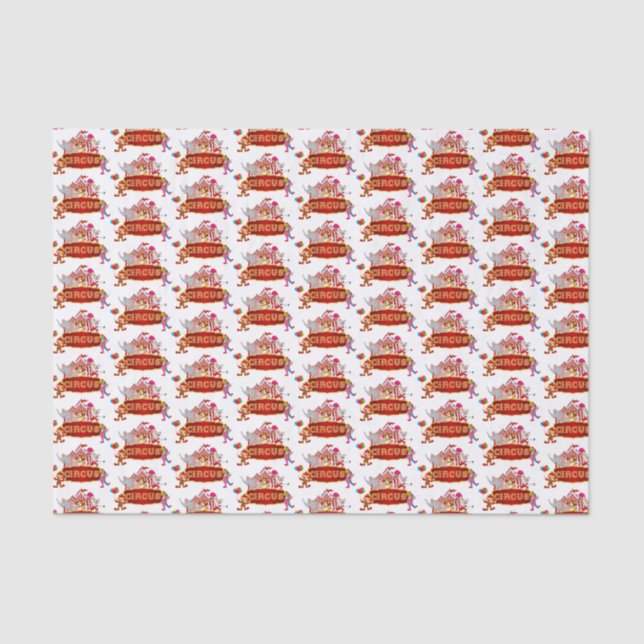 cute tiled Circus party  Tissue Paper (Front)