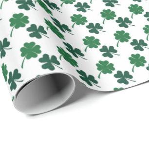 Cute tiled clover pattern Saint Patrick's Day Wrapping Paper