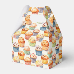 Cute tiled cupcake pattern  favour box