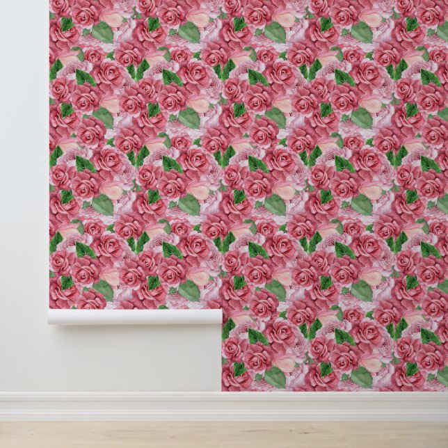 Cute tiled Dusty rose pattern Wallpaper (Application)