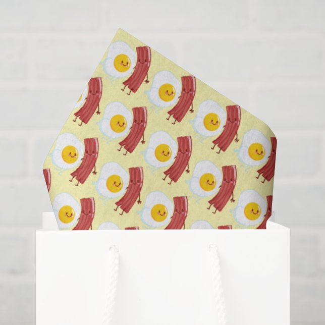 Cute tiled eggs bacon pattern tissue paper (Gift Bag)