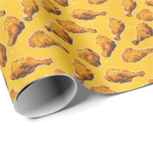 Cute tiled fried chicken pattern  wrapping paper