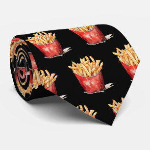 Cute tiled fries pattern tie