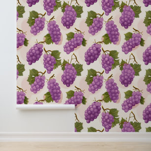 Cute tiled grapes fruit  wallpaper