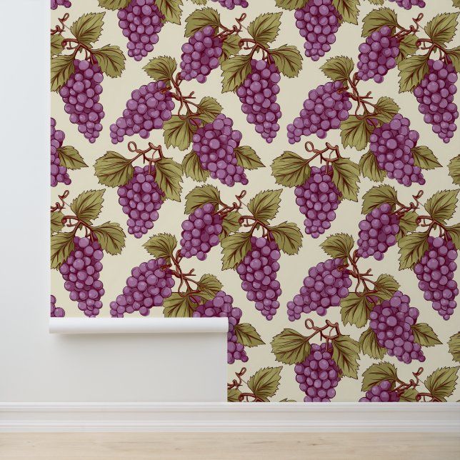 Cute tiled grapes fruit  wallpaper (Application)
