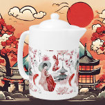 cute tiled Japanese pattern<br><div class="desc">cute tiled Japanese pattern teapot</div>