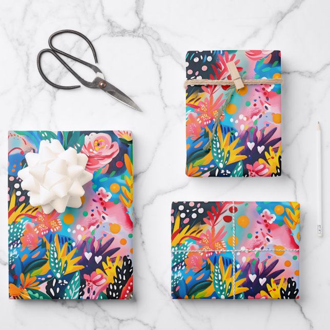 Cute tiled Japanese pattern  Wrapping Paper Sheet (Front)