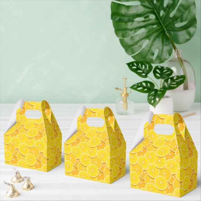 cute tiled lemon fruit pattern  favour box (Multiple)