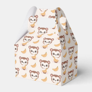 cute tiled little monkey pattern party  favour box