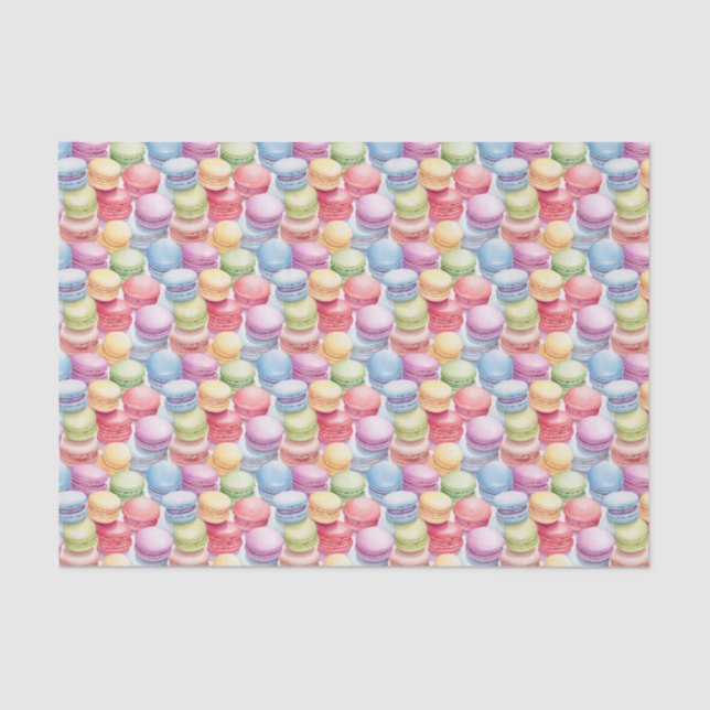 Cute tiled macarons pattern  tissue paper (Front)