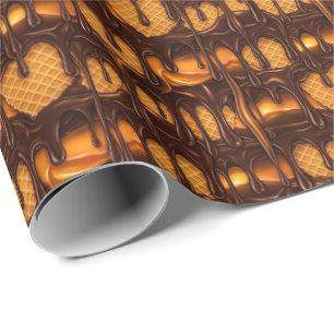 Cute tiled melting ice cream pattern wrapping paper