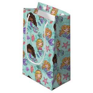 cute tiled mermaid party small gift bag