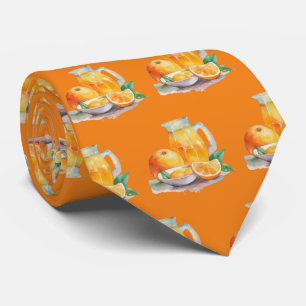 Cute tiled orange juice  tie