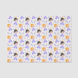 cute tiled Princess lovers party Tissue Paper