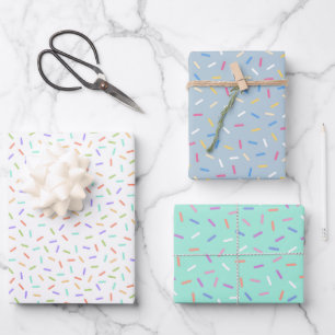 cute tiled sprinkled pattern party wrapping paper sheet