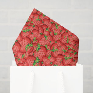 Cute tiled strawberry pattern tissue paper