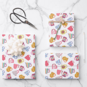 cute tiled tea party pattern Wrapping Paper Sheets