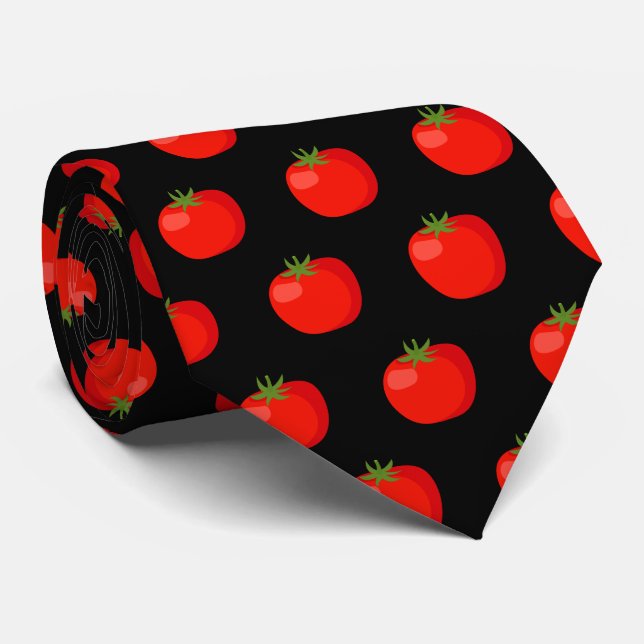 cute tiled tomato pattern  tie (Rolled)